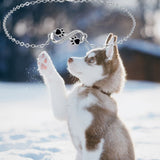 Pulseira Patinha de Cão Infinita com Zircónias
