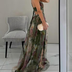 Adelina | Vestido Maxi em Chiffon Aguarela