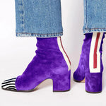 Cecília | Botins Estampados em Violeta