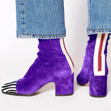 Cecília | Botins Estampados em Violeta
