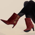 Perpétua | Botas de Bico Fino Bordô
