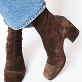 Adélia | Botins em Camurça Castanha