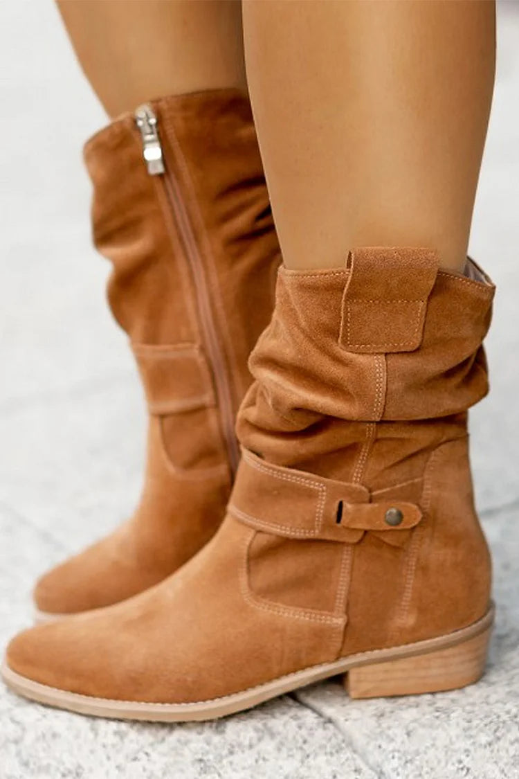 Amália | Botins Flexíveis em Camurça