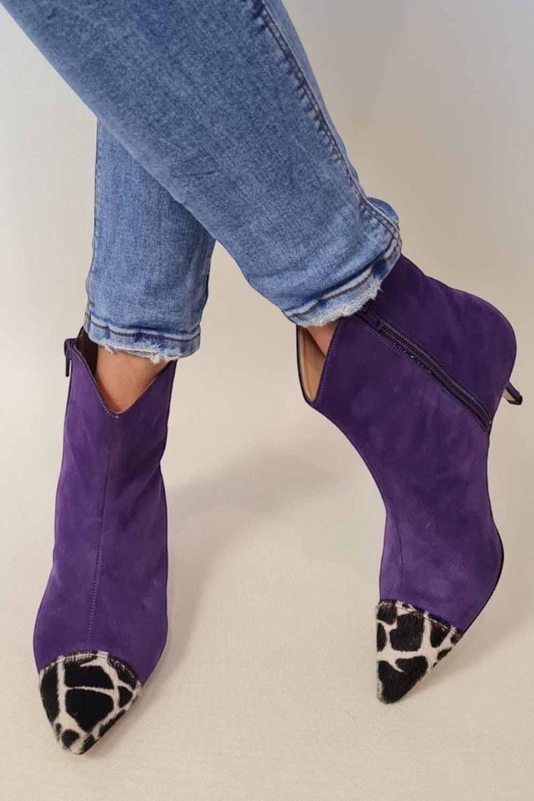 Rufina | Botins de Bico Fino Violeta