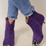 Rufina | Botins de Bico Fino Violeta