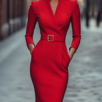 Lígia | Vestido Midi com Cinto