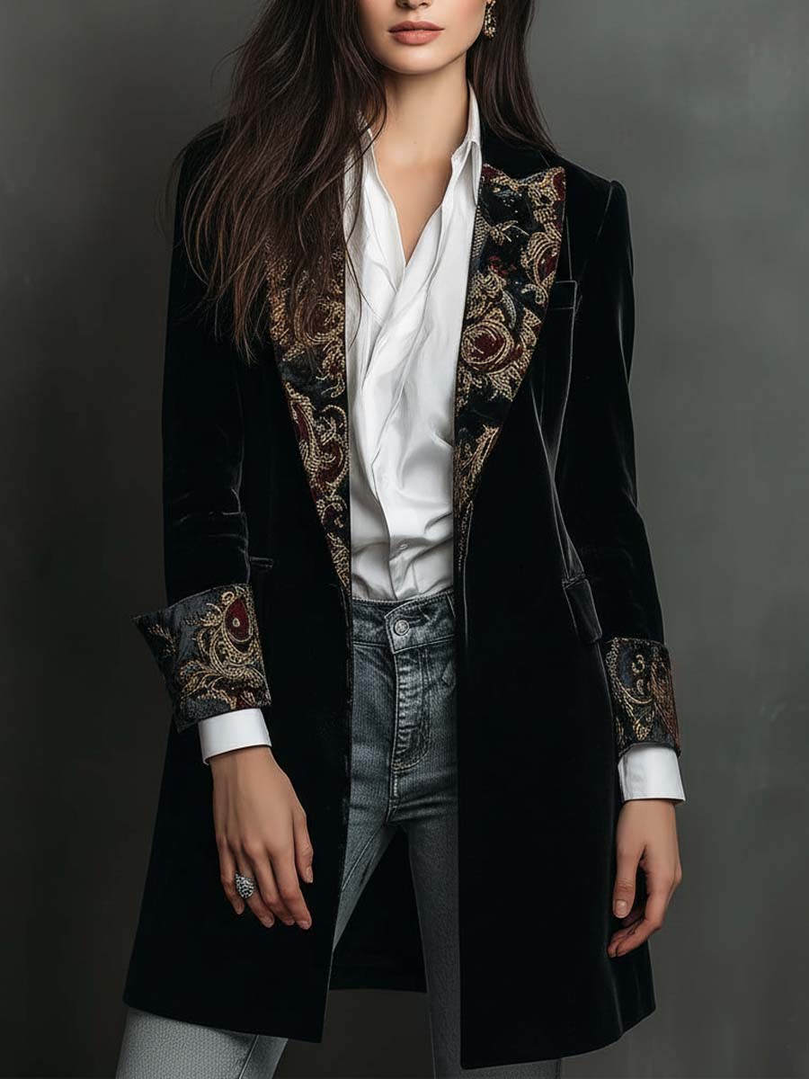 Camila | Blazer Justo com Detalhes Barrocos