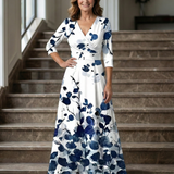Luna | Vestido Maxi Floral Cruzado