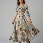 Luna | Vestido Maxi Floral Cruzado
