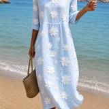 Sílvia™ | Vestido Midi Estampado