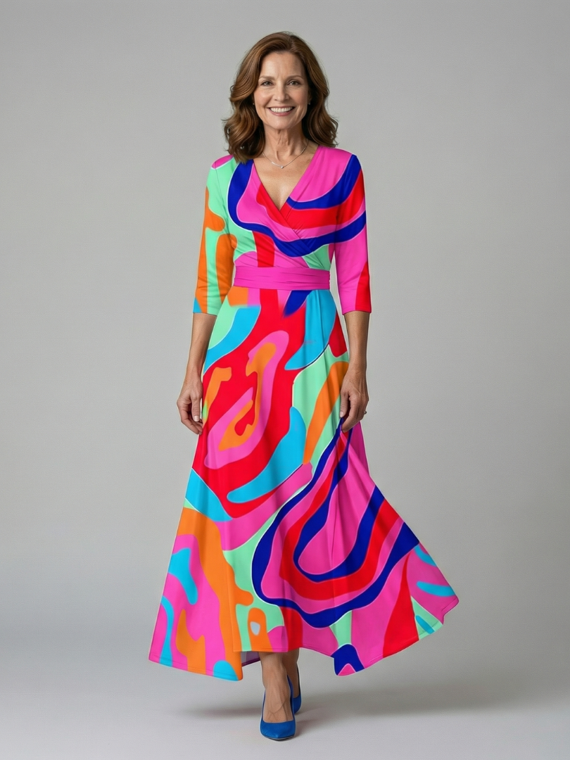 Luna | Vestido Maxi Floral Cruzado