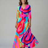 Luna | Vestido Maxi Floral Cruzado