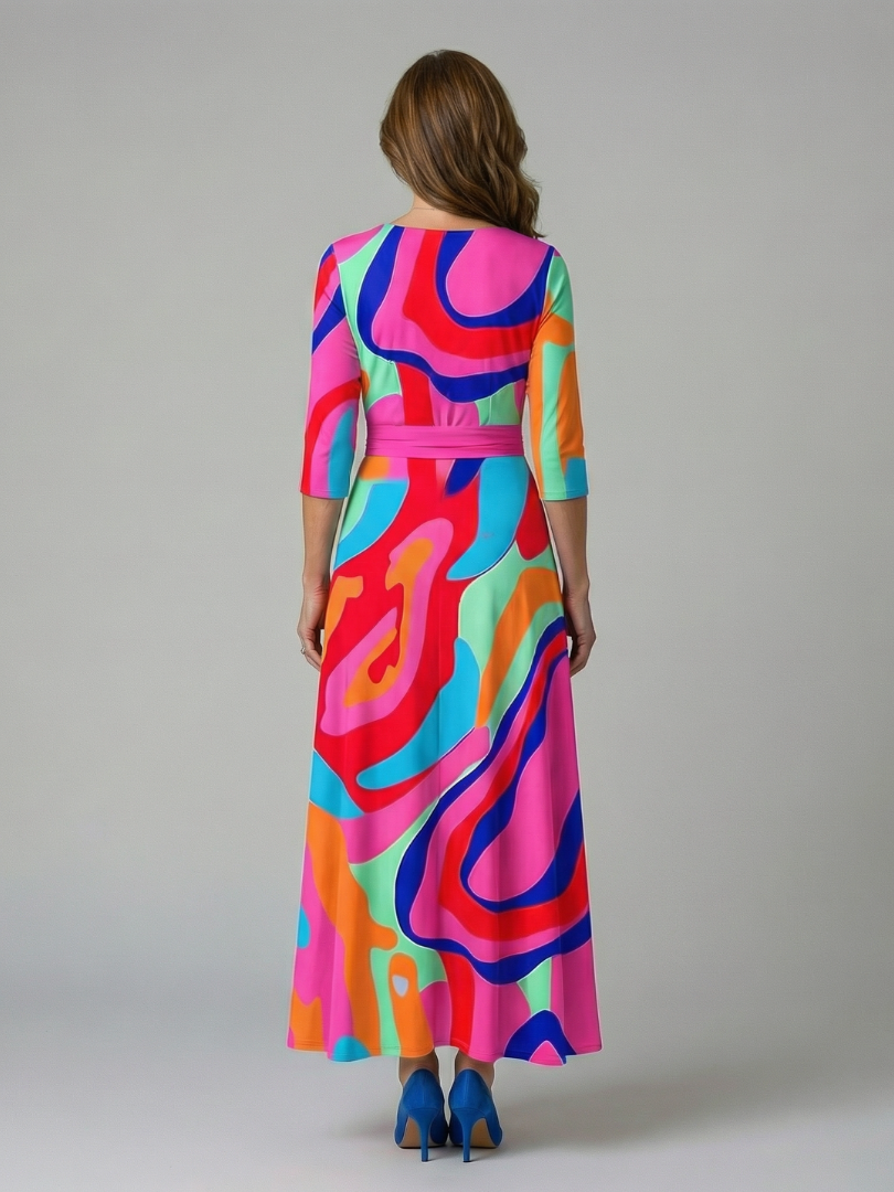 Luna | Vestido Maxi Floral Cruzado