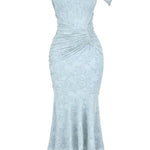 Natacha | Vestido Midi em Renda com Cauda Sereia