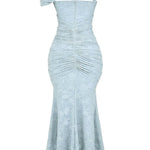 Natacha | Vestido Midi em Renda com Cauda Sereia