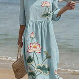 Olívia™ | Vestido Midi Estampado