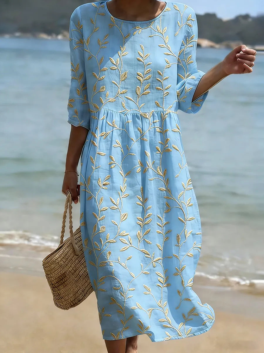 Margarida™ | Vestido Midi Estampado