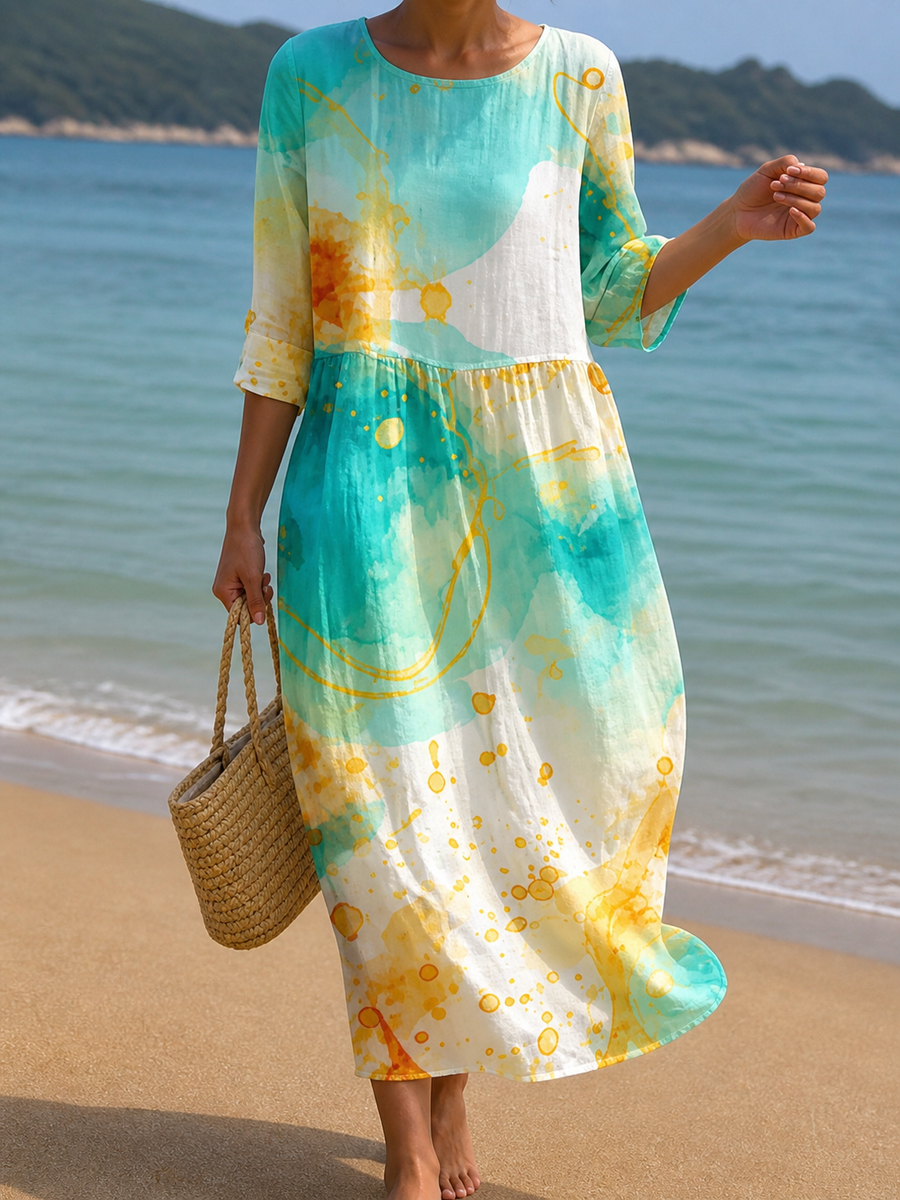 Lurdes™ | Vestido Midi Estampado