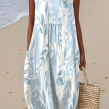 Bianca™ | Vestido Midi com Estampado de Folhas