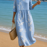 Madalena™ | Vestido Midi Estampado