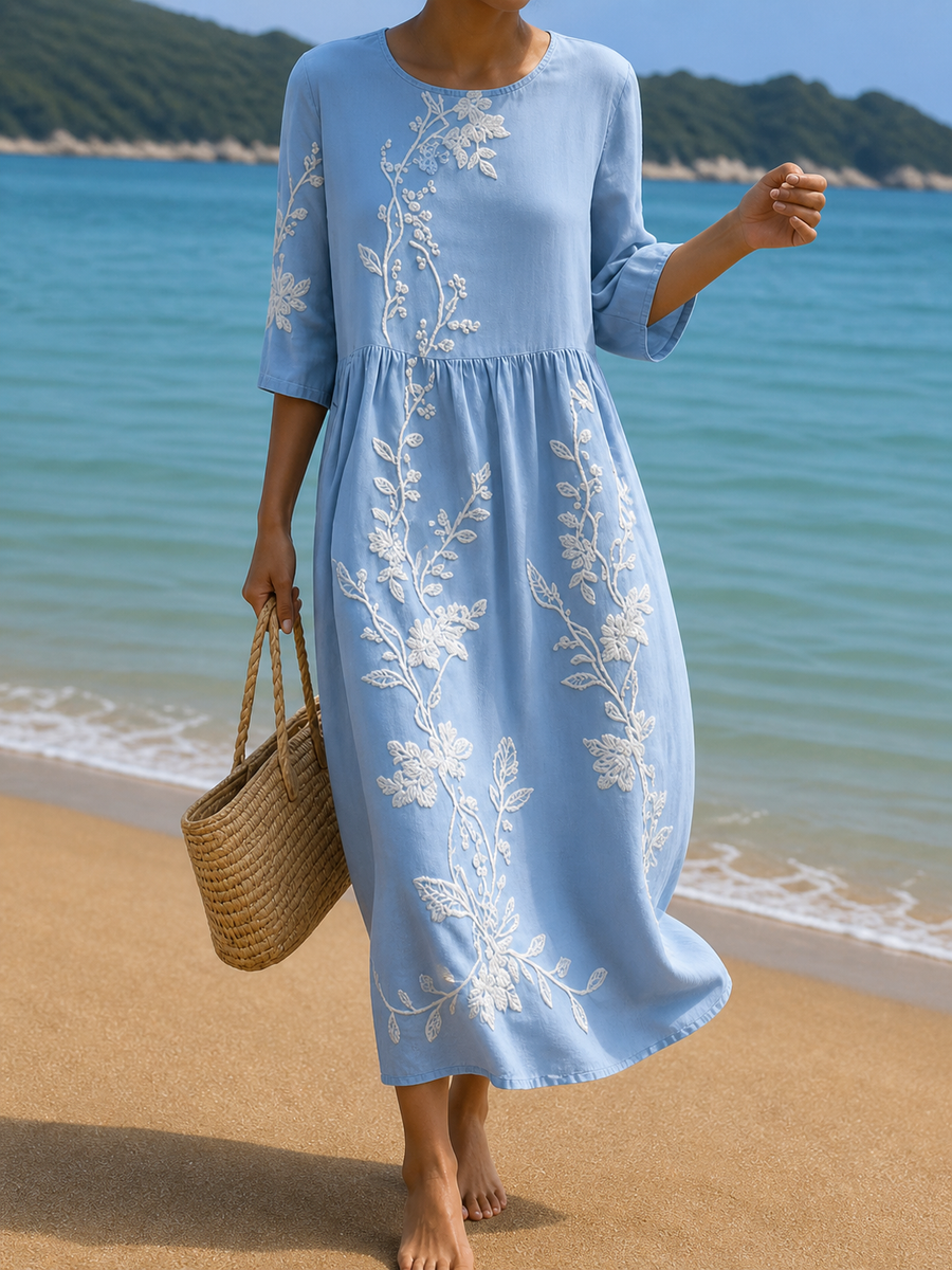 Madalena™ | Vestido Midi Estampado
