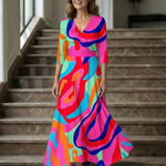 Luna | Vestido Maxi Floral Cruzado