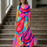Luna | Vestido Maxi Floral Cruzado