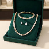 Conjunto de Noiva Zircónias Redondas