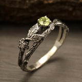 Anel Ramo Zircónia Verde