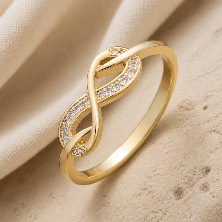 Anel Corrente Infinito Dourado