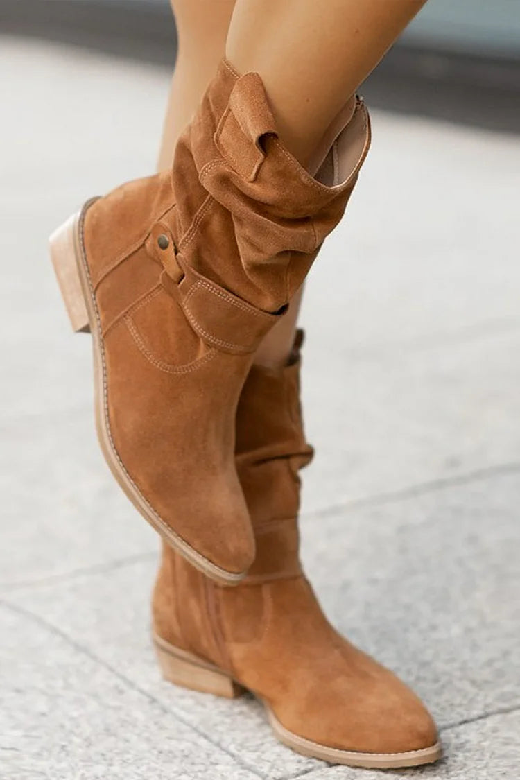 Amália | Botins Flexíveis em Camurça