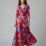 Luna | Vestido Maxi Floral Cruzado