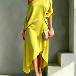 Sabina | Vestido Midi com Decote Quadrado