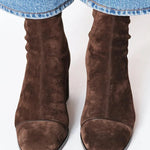 Adélia | Botins em Camurça Castanha