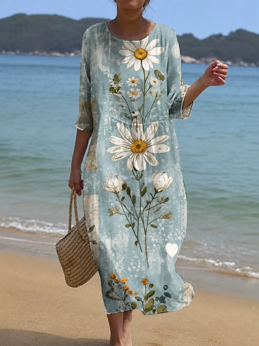 Luísa™ | Vestido Midi Estampado