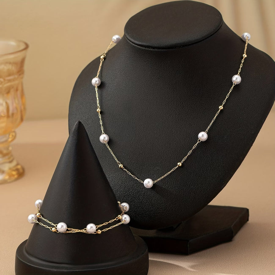 Conjunto Delicado de Joias com Pérolas