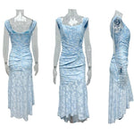 Natacha | Vestido Midi em Renda com Cauda Sereia