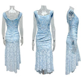 Natacha | Vestido Midi em Renda com Cauda Sereia