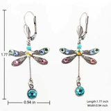 Boucles d'oreilles élégantes libellules sculptées