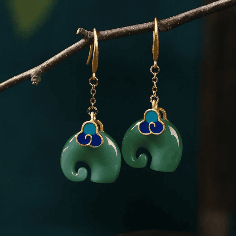 Brincos Elefante Verde
