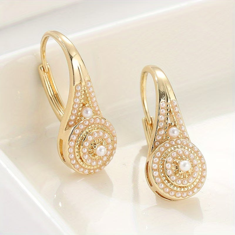 Brincos Flor Elegantes com Pérola