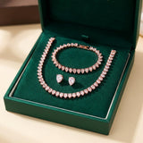 Conjunto de Noiva Zircónias Redondas