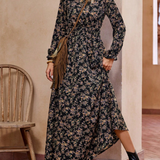 Mara | Vestido Maxi Romântico de Manga Comprida