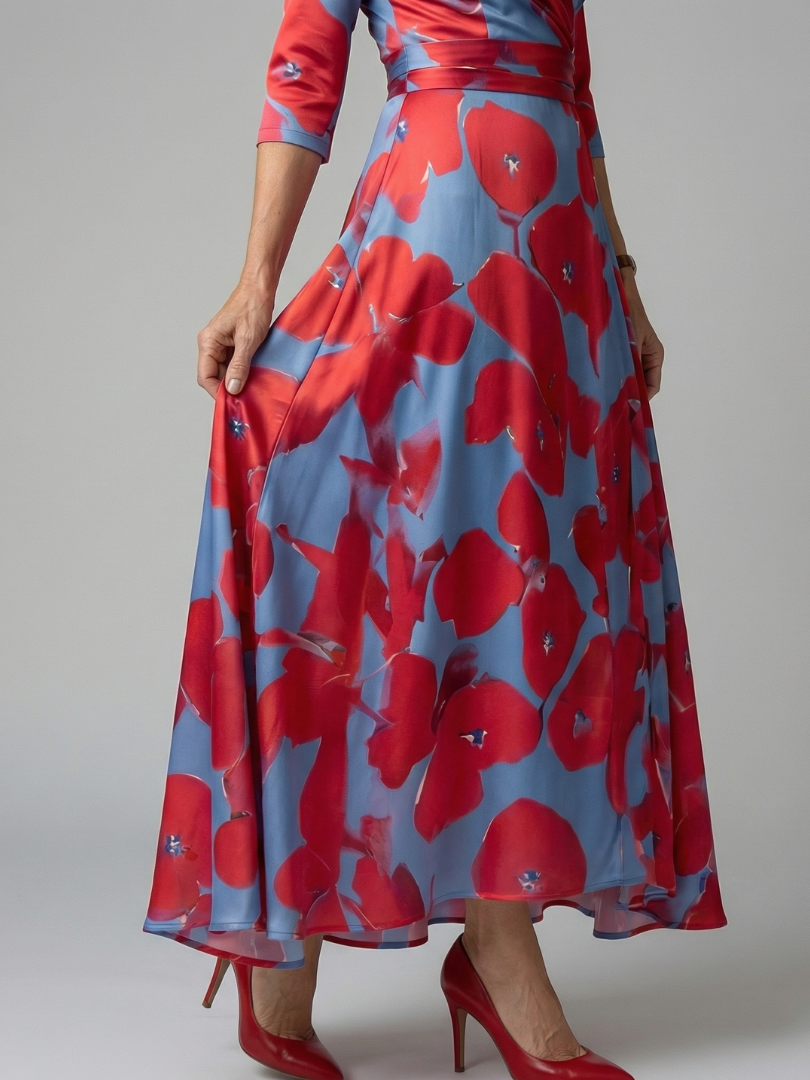 Luna | Vestido Maxi Floral Cruzado