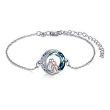 Bracelet ajustable avec breloque Chien en Argent Sterling