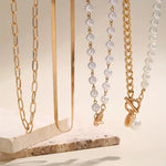 Conjunto de Colares Sobrepostos com Pérolas