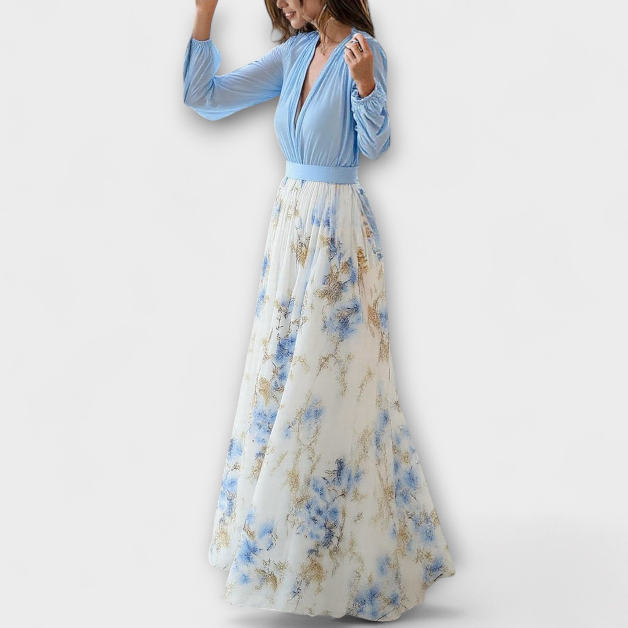 Carmo | Vestido Maxi Floral em Chiffon