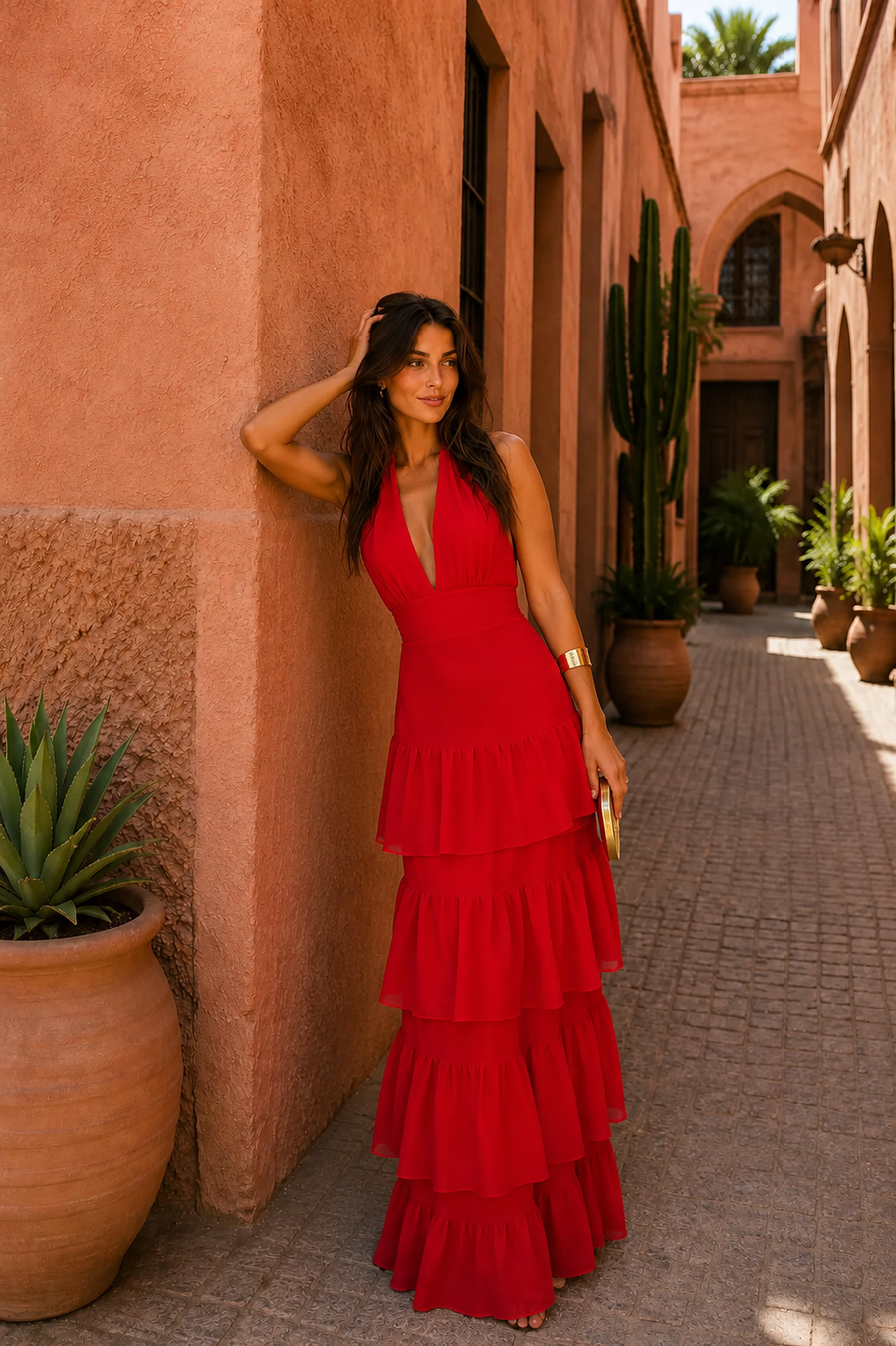 Vestido Manila em vermelho
