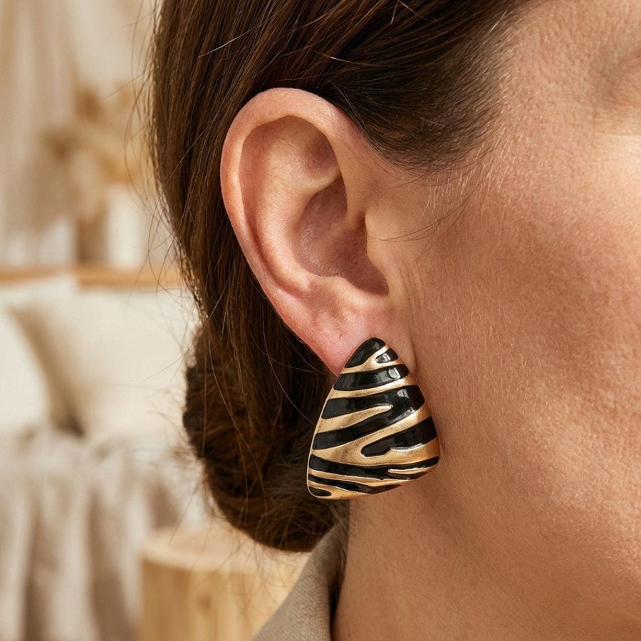 Brincos Triângulo Zebra