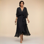 Rebeca | Vestido Midi com Decote em V